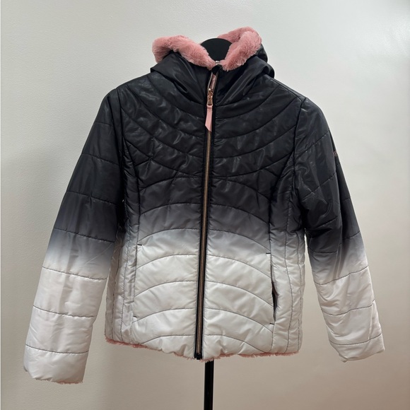 Pacific Trail Other - 121. Pacific Trail Girls' Reversible to Faux Fur Tie-Dye Hooded Jacket